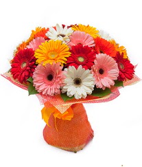 Renkli gerbera buketi  Kars çiçek , çiçekçi , çiçekçilik 