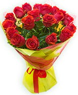 19 Adet kırmızı gül buketi  Kars İnternetten çiçek siparişi 