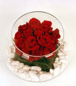 Cam fanusta 11 adet kırmızı gül  Kars 14 şubat sevgililer günü çiçek 
