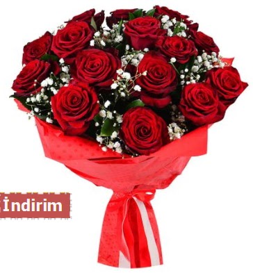 12 Adet kırmızı aşk gülleri  Kars hediye sevgilime hediye çiçek 