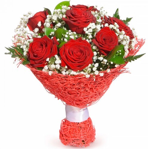 7 adet kırmızı gül buketi  Kars online çiçekçi , çiçek siparişi 
