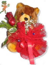 oyuncak ayi ve gül tanzim  Kars online çiçekçi , çiçek siparişi 