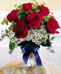  Kars çiçek online çiçek siparişi  6 adet vazoda kirmizi gül